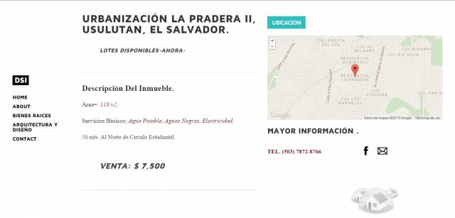 VENDO LOTES EN URBANIZACION LA PRADERA 2, USULUTAN. - 1
