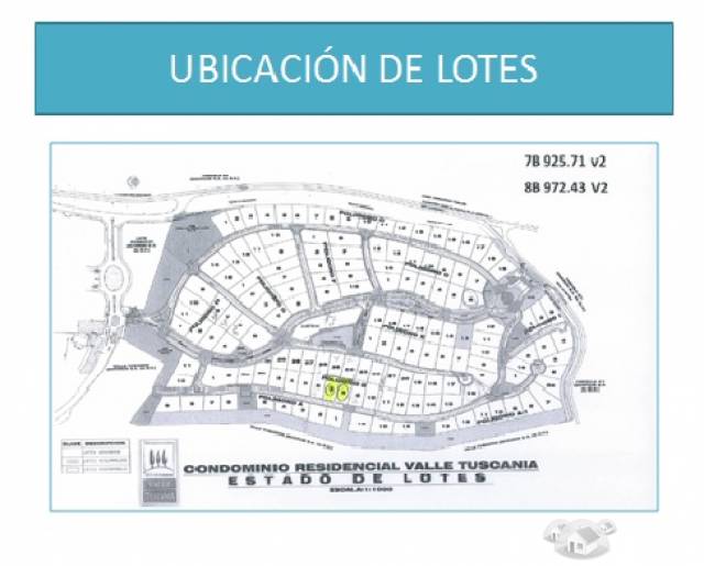 Venta de Lotes, Valle Tuscania. - 1